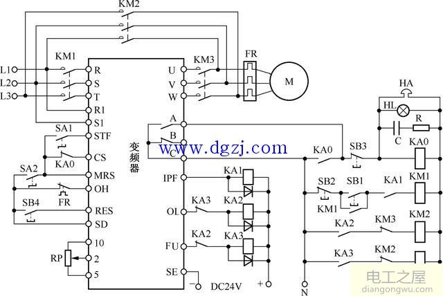 变频器工频变频切换参数设置及电路图