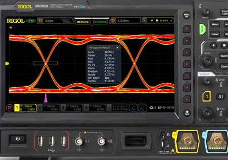 混合信号数字示波器支持实时眼图测量和抖动分析