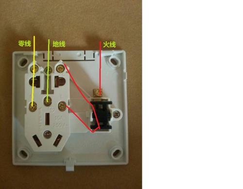 一开关一插座接线图解-灯开关接插座接线图