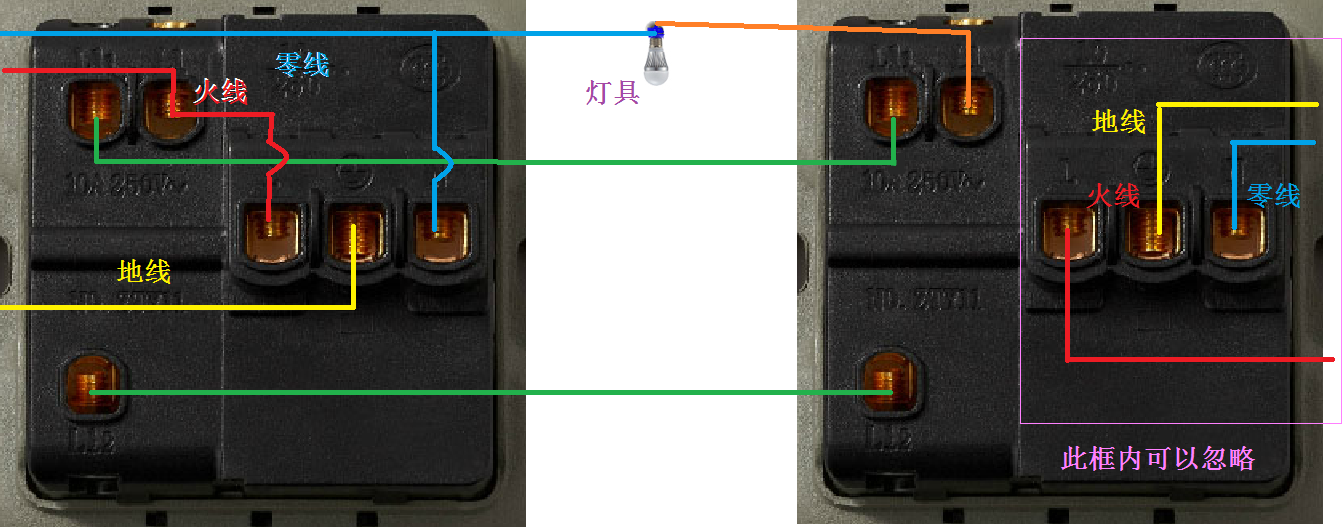 一开关一灯泡如何接线单开关灯电线接法图解