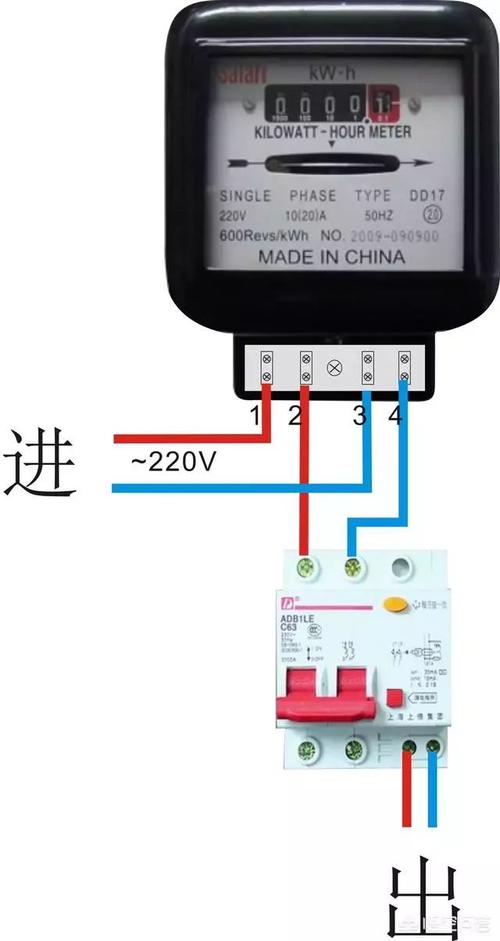 家用老式电表接线图-家用220v电表的接法