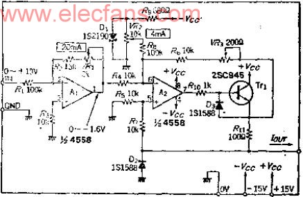 4-20ma to 0-10v converter circuit diagram