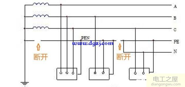 中性线断开在不同类型的供电系统中的影响