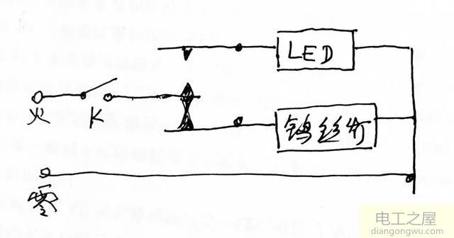 吸顶灯三根线如何接线