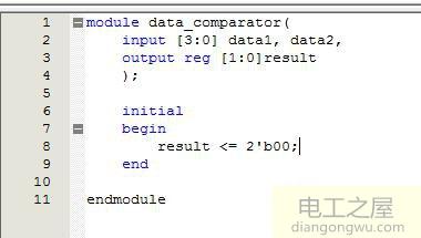 VHDL语言设计4位二进制数据比较器