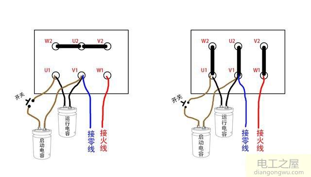 三相电机改为两相电机怎么改