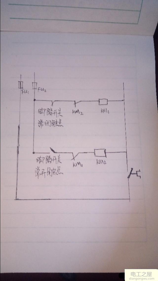 两个接触器一个脚踏开关和热<a href=http://www.diangongwu.com/zhishi/jidianqi/ target=_blank class=infotextkey>继电器</a>怎样控制一个台钻