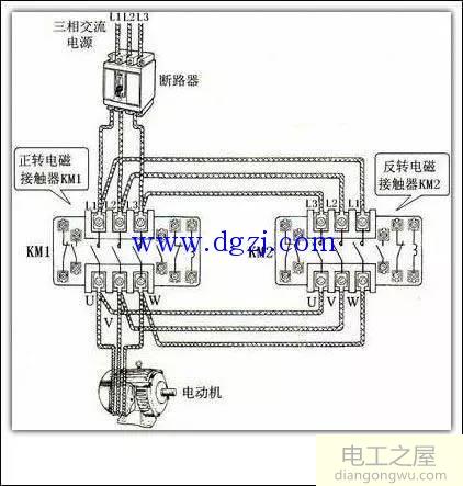 电机正反转电气原理图_电机正反转控制电气原理图