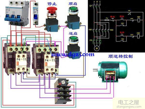 电动机正反转控制电路_三相电动机正反转电路图_380电动机正反转
