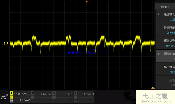 示波器测试电源纹波步骤图解