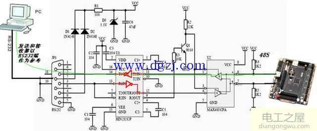 rs232转485电路图讲解
