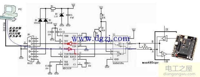 rs232转485电路图讲解