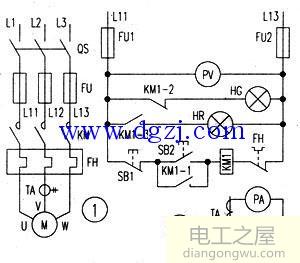 220v交流接触器电路图