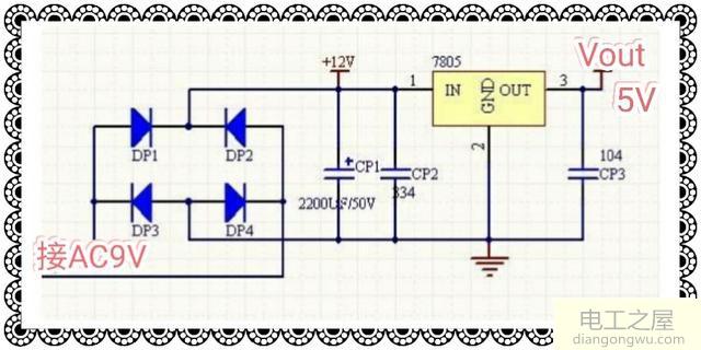 将AC220V转为直流5V电压的方法