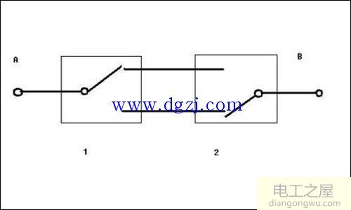 双控开关接线图_双控开关电路图_双控开关线路图