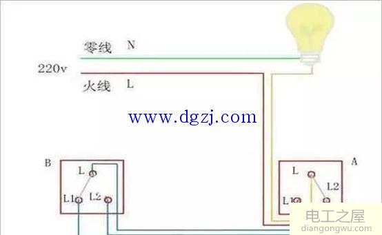 家用照明开关实物接线图大全