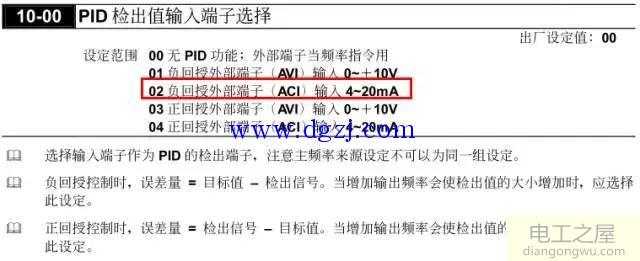 台达VFD-B PID重要参数详解