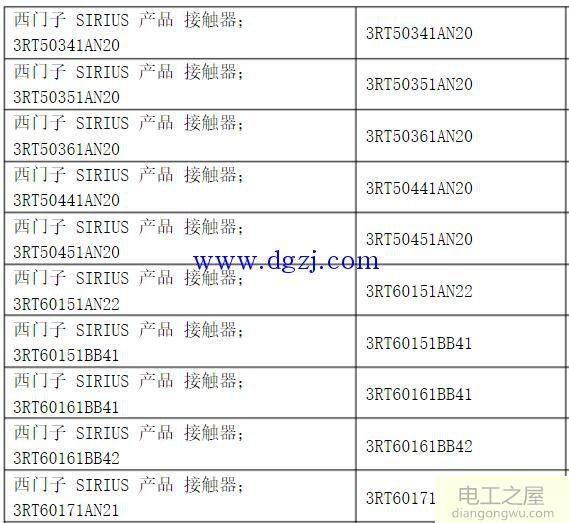 西门子接触器型号及选用原则