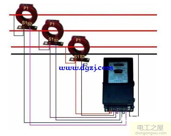 低压配电柜接互感器电度表怎么接线图