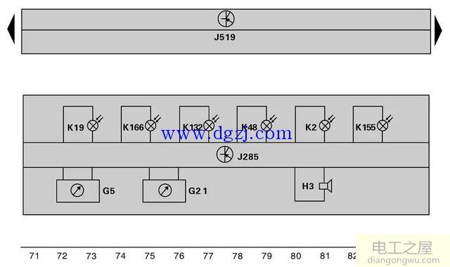 大众宝来组合仪表电路图识读方法