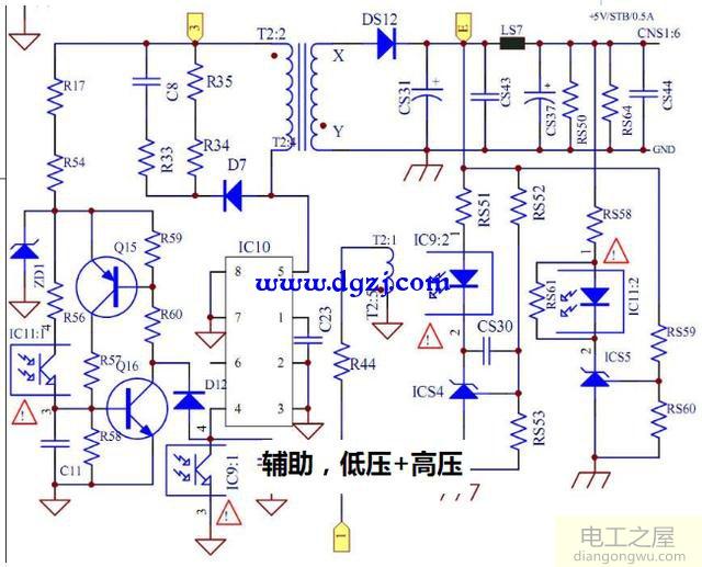 长虹液晶电视无待机电压维修实例