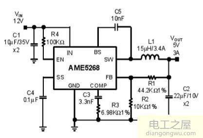 DCDC降压电路原理图和电路图