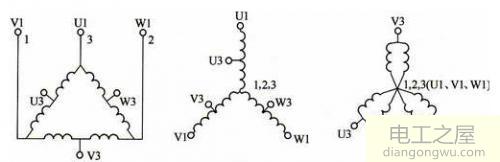双速异步电机两个和三个接触器的接法图
