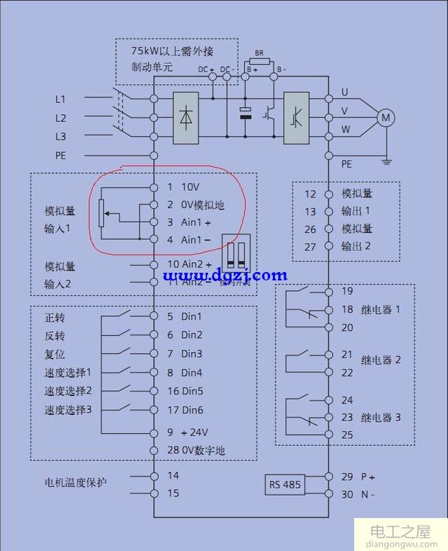 开关量液位调节浮球接线图解