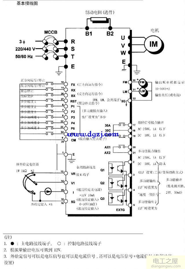 变频器接线图_变频器接线图控制端