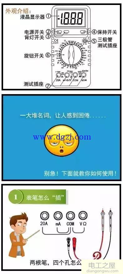 电子万用表怎么使用?万用表的使用方法图解