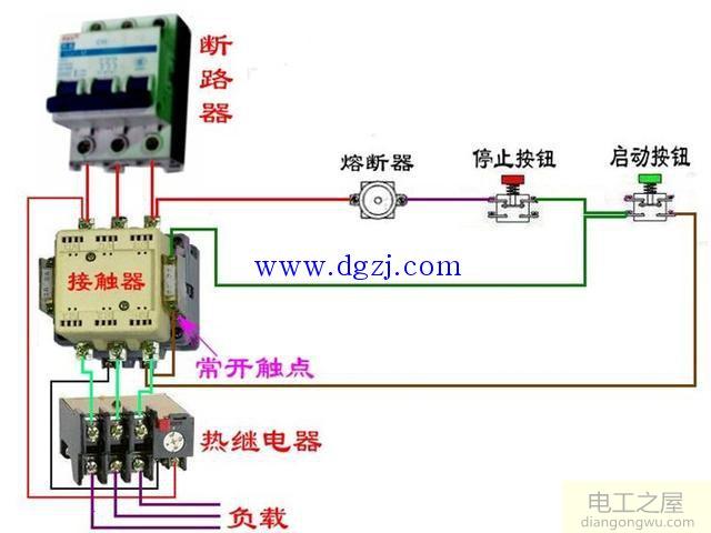 交流接触器工作原理及内部结构图还有接线图