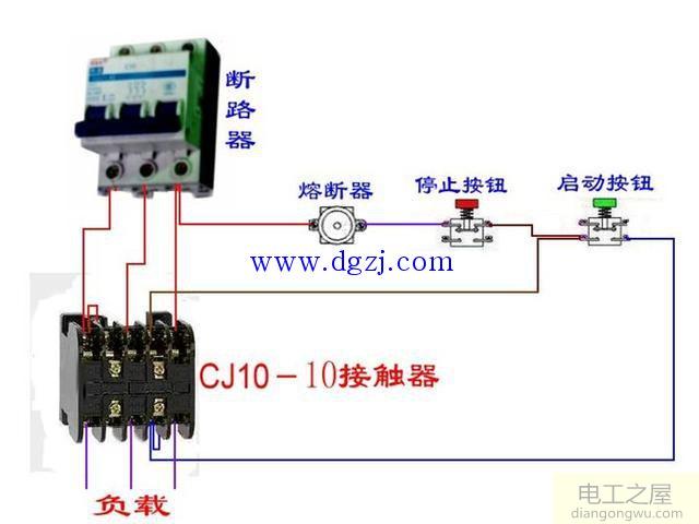 交流接触器工作原理及内部结构图还有接线图