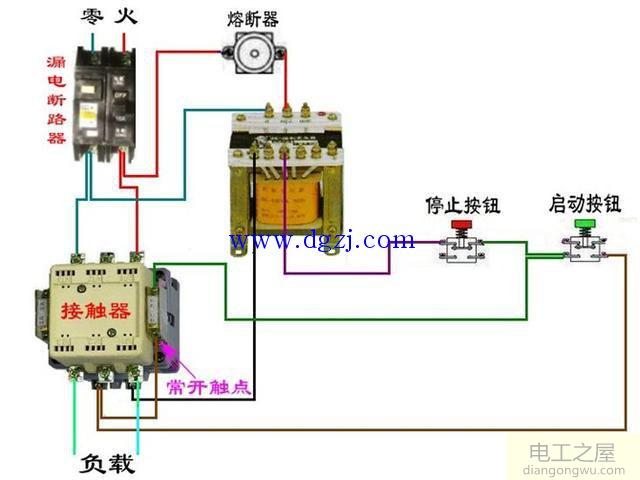 交流接触器工作原理及内部结构图还有接线图