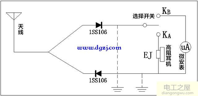 简单矿石收音机线路图电路原理