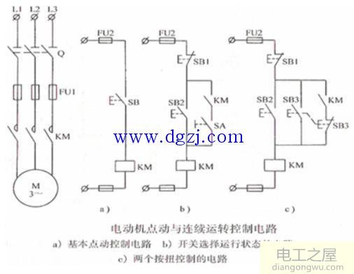 电动机点动与连动控制电路图讲解