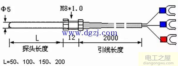 pt100三线温度传感器接线方法