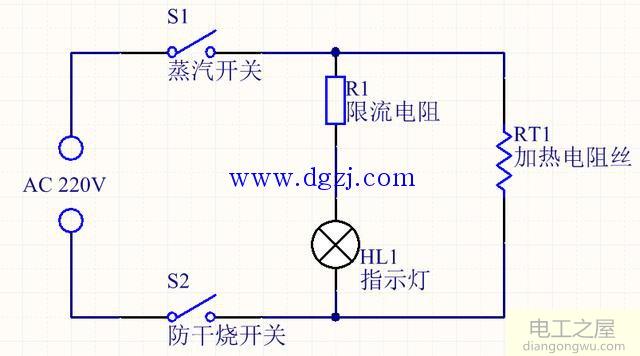 电热水壶电路图原理图解