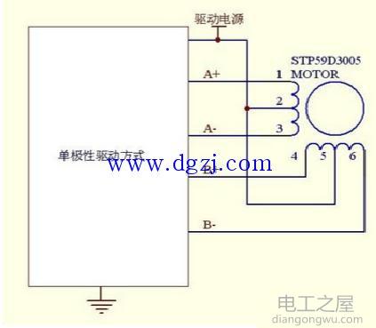 两相六线步进电机接线图及颜色