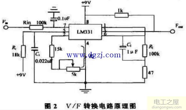 电压频率转换电路原理_V/F转换电路原理图