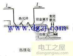 热继电器工作原理图_热继电器内部结构图