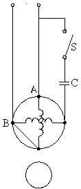 电容分相式起动的原理图