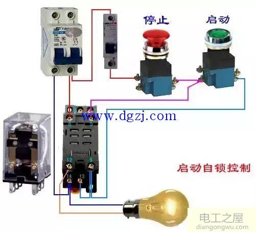 中间继电器接线原理图_施耐德中间继电器接线图