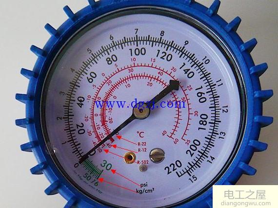 空调加氟压力表怎么看?空调加氟压力表图解