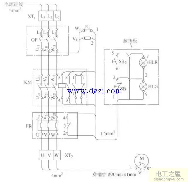 三相异步电动机控制电路接线图识图原则