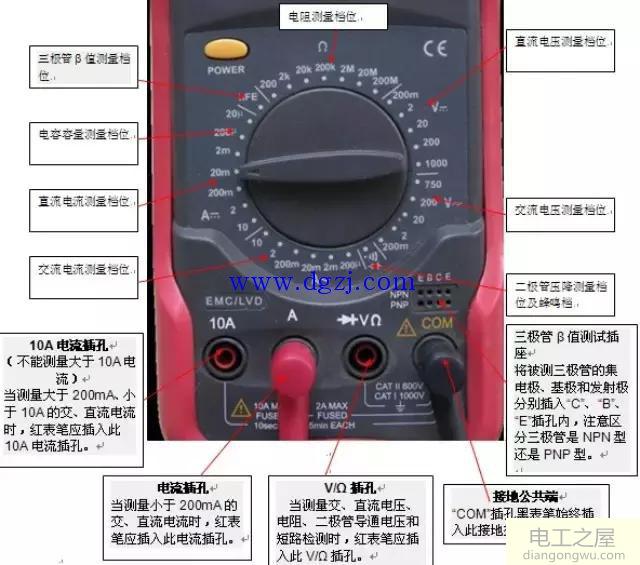 数字万用表电子元器件的识别与检测方法