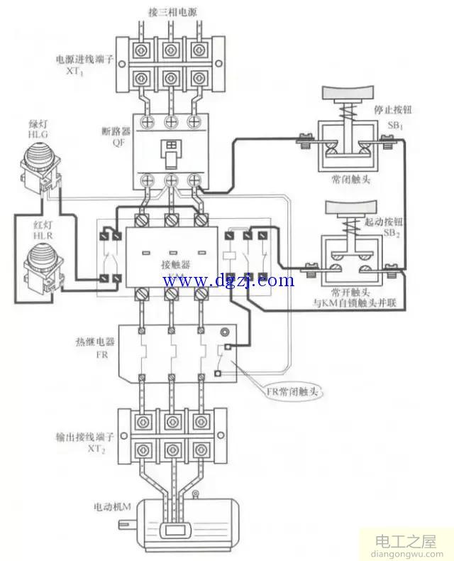 三相异步电动机控制电路接线图识图