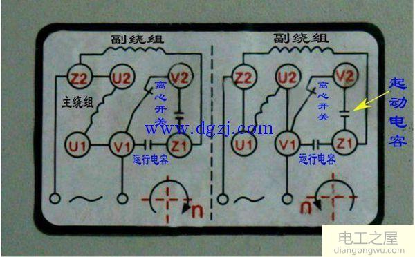 单相电动机电容接法及单相电机电容接线图