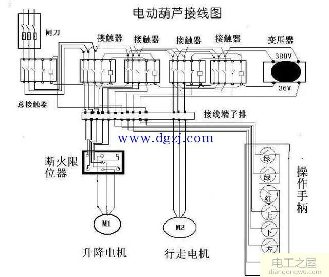 电动葫芦接线图_三相电动葫芦接线图