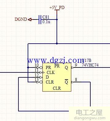 d触发器二分频电路图