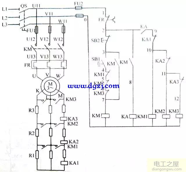三相异步电动机的控制电路图